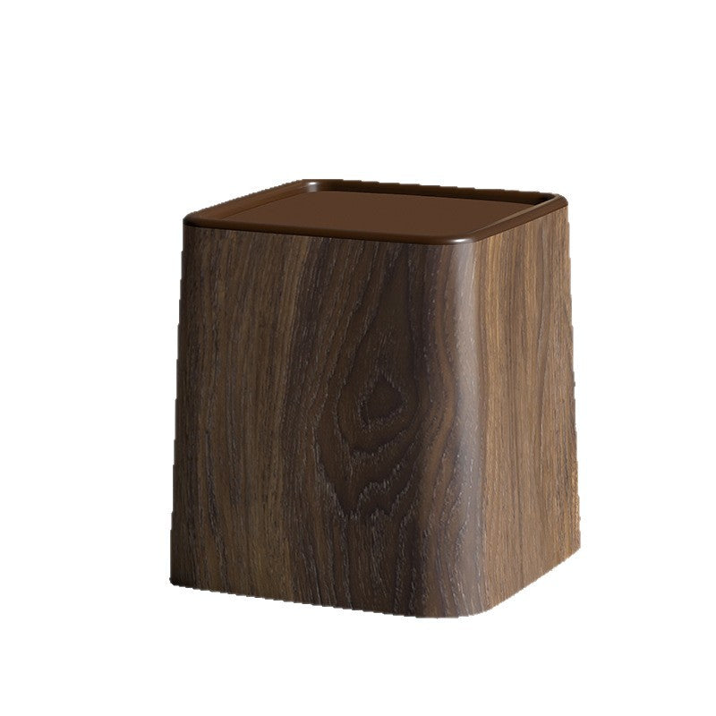 Mini Desktop Trash Can | Wood Grain & Marble Design