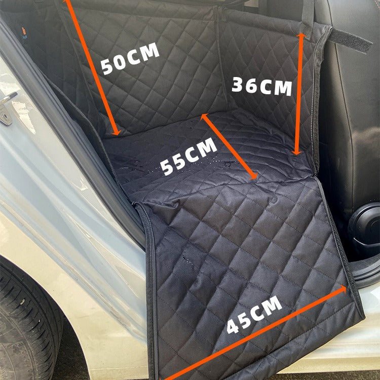 Pet Car Seat Cushion Non-Slip Backing & Adjustable Straps