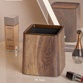 Mini Desktop Trash Can | Wood Grain & Marble Design