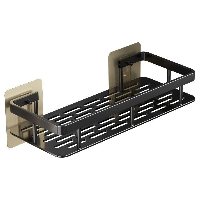 No-Drill Bathroom Storage Rack | Wall-Mounted Organizer for Toiletries