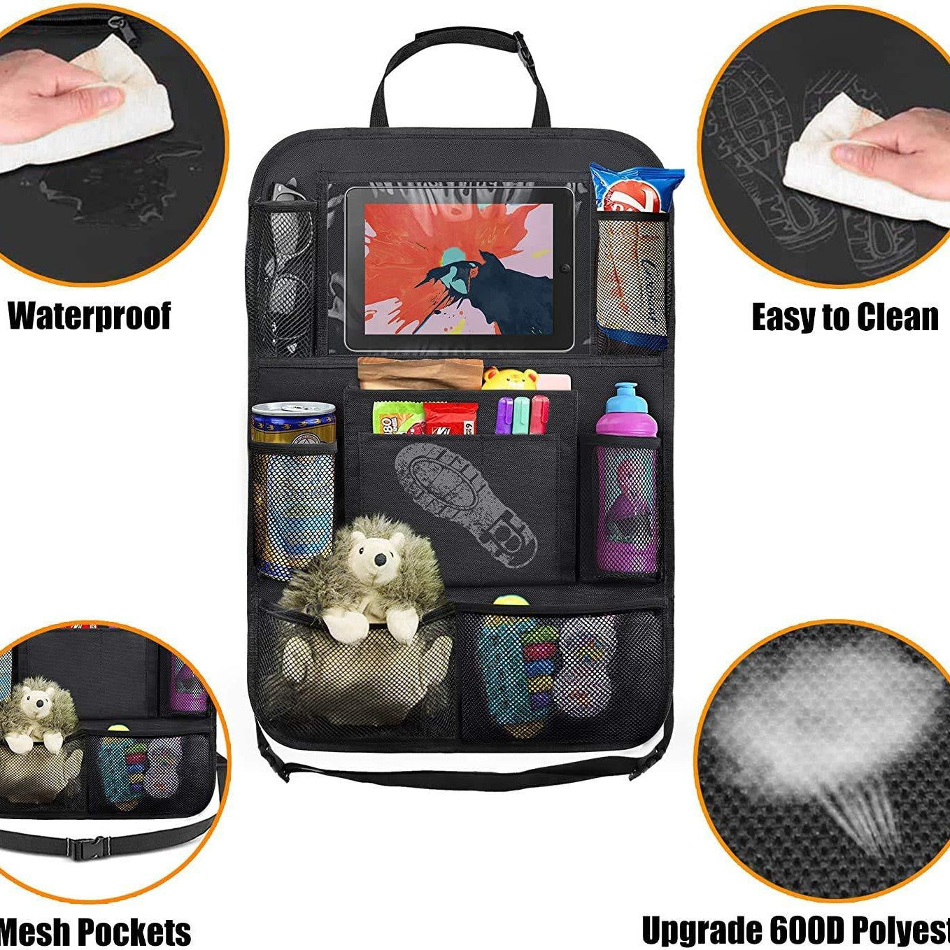 Car Rear Seat Organizer Storage Bag