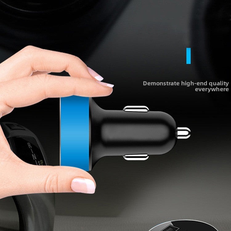 Digital Display Car Charger Dual USB Fast Charging with Voltage Monitor
