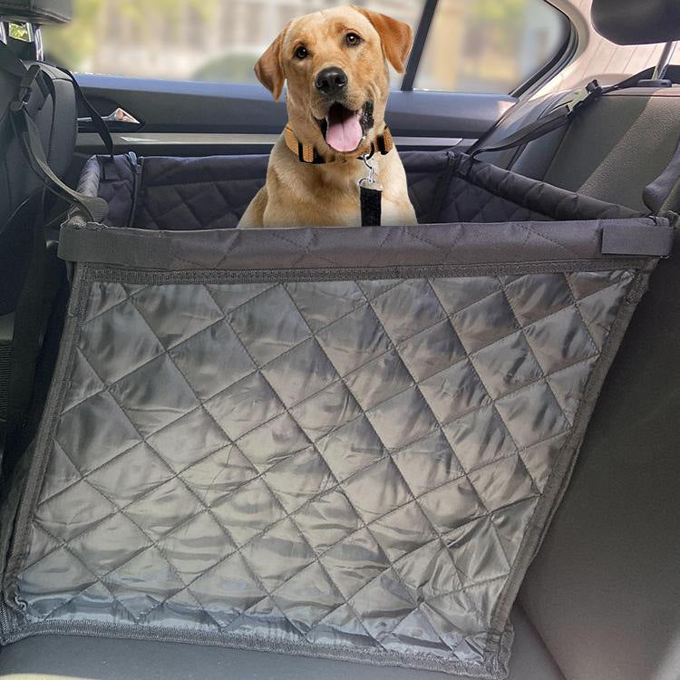 Pet Car Seat Cushion Non-Slip Backing & Adjustable Straps